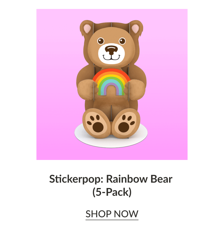 Stickerpop: Rainbow Bear (5-Pack) | SHOP NOW