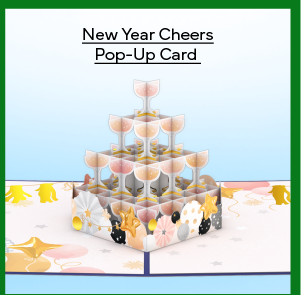 New Year Cheers Pop-Up Card