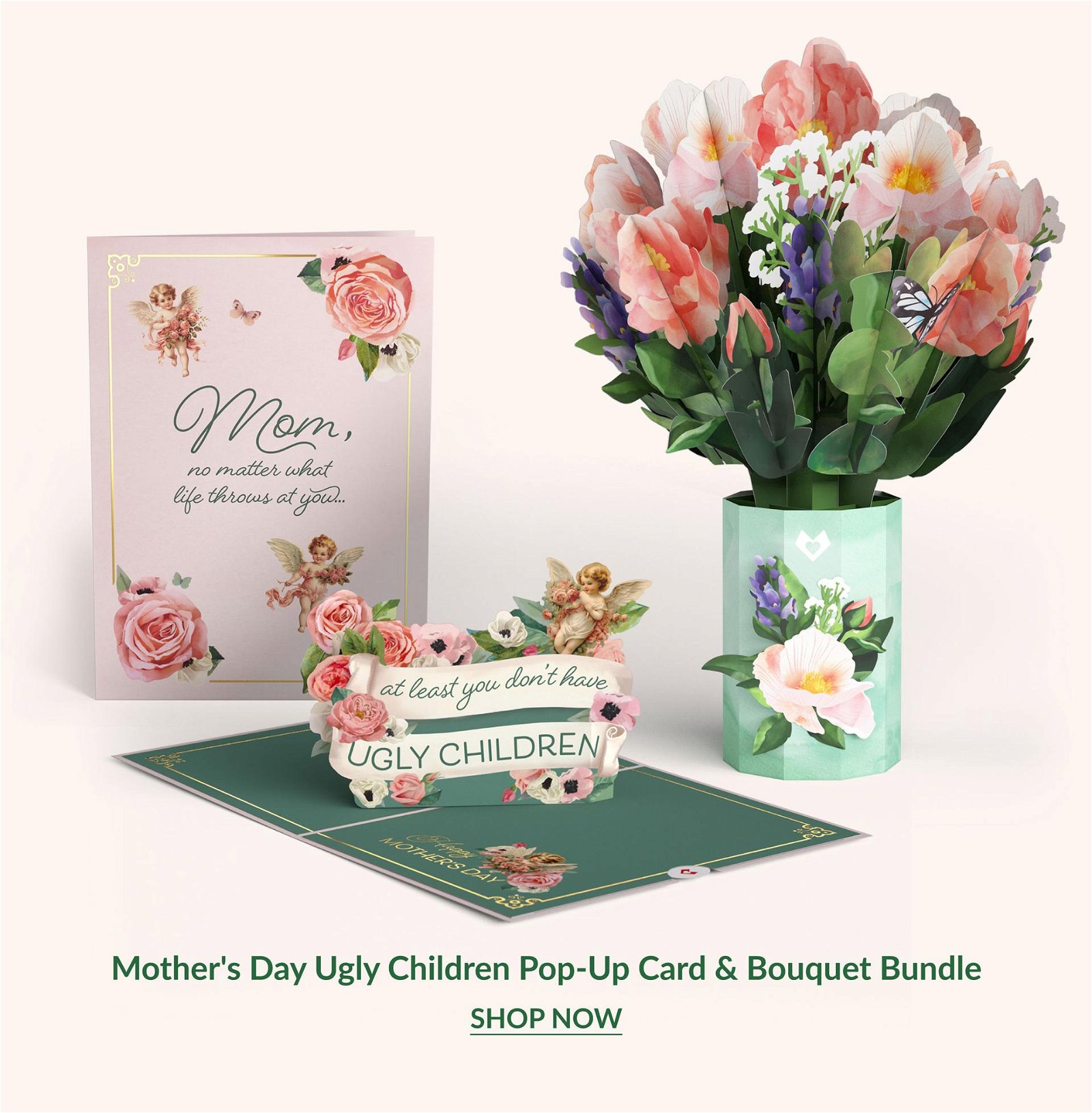 Mother’s Day Ugly Children Pop-Up Card & Bouquet Bundle | SHOP NOW