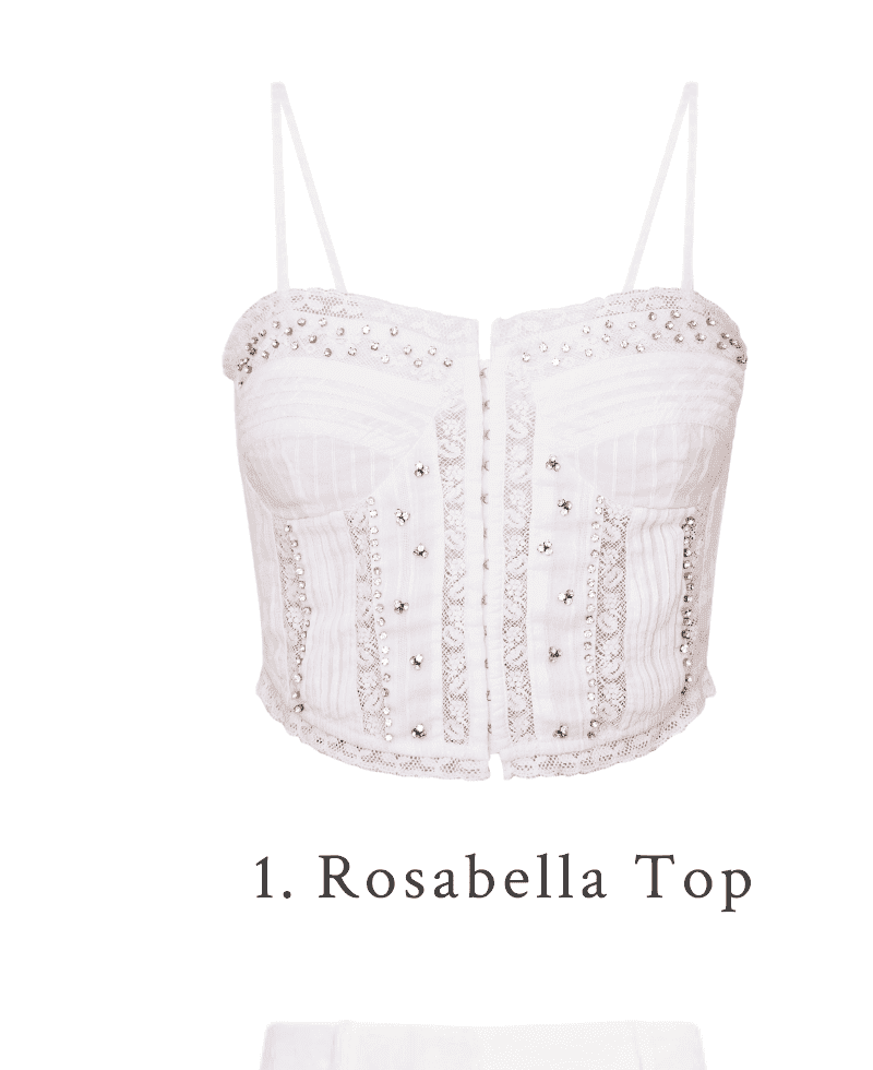 Embellished Rosabella Cotton Cami Top