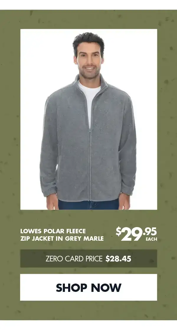 Lowes Polar Fleece Zip Jacket In Grey Marle
