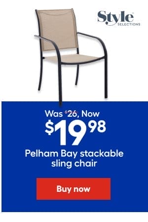 Was \\$26, Now \\$19.98 Pelham Bay stackable sling chair