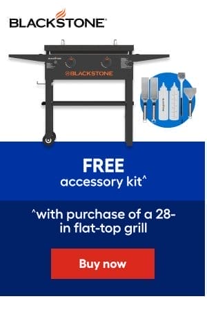 FREE accessory kit^^with purchase of a 28 in flat-top grill