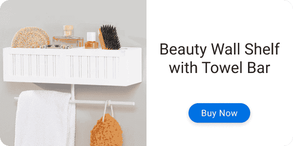 Beauty Wall Shelf with Towel Bar