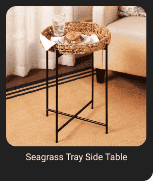 Seagrass Tray Side Table