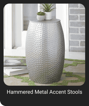 Hammered Metal Accent Stools