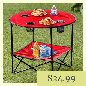 Folding Picnic Table with Shelf