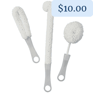 Set of 3 Glassware and Bottle Brushes