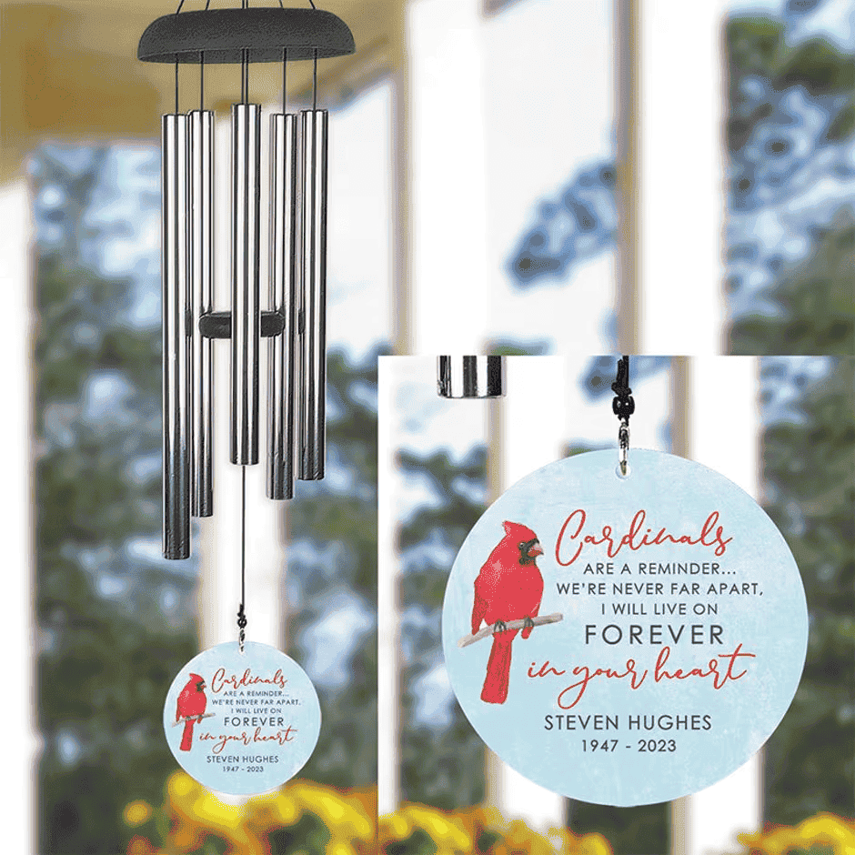 Personalized 30" Cardinal Memorial Windchime