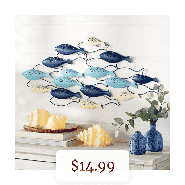 School of Fish Metal Wall Hanging