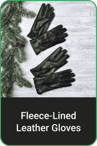 Fleece-Lined Leather Gloves