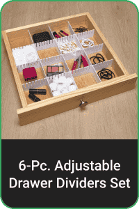 6-Pc. Adjustable Drawer Dividers Set