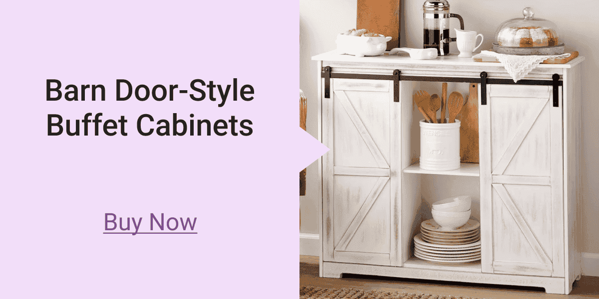 Barn Door-Style Buffet Cabinets