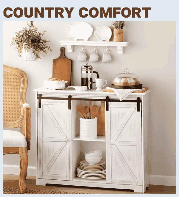 Barn Door-Style Buffet Cabinets