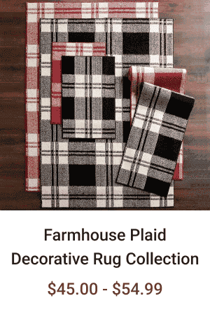 Farmhouse Plaid Decorative Rug Collection