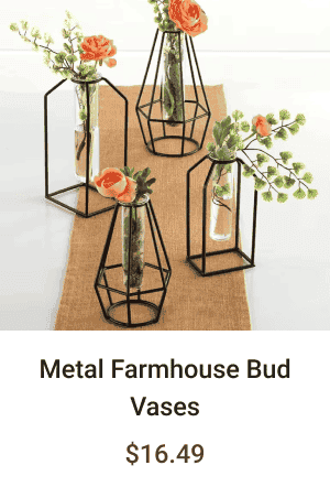 Metal Farmhouse Bud Vases