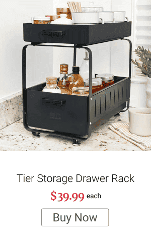 Tier Storage Drawer Rack