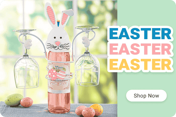 Bunny Wine Bottle & Glass Holder