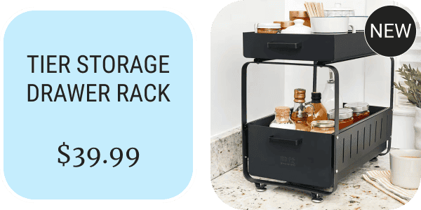Tier Storage Drawer Rack