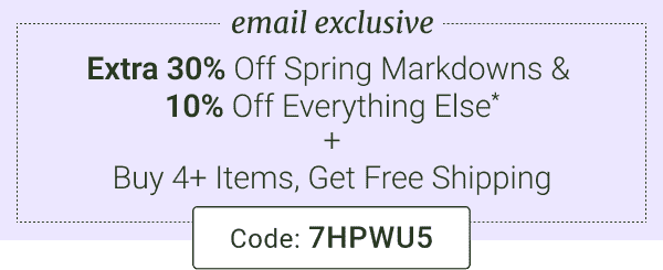 Spring Markdowns