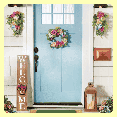 Welcome Spring Front Porch Decor