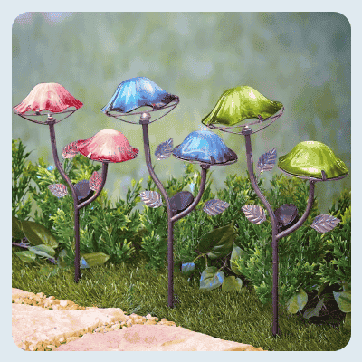 Double Mushroom Solar Stakes