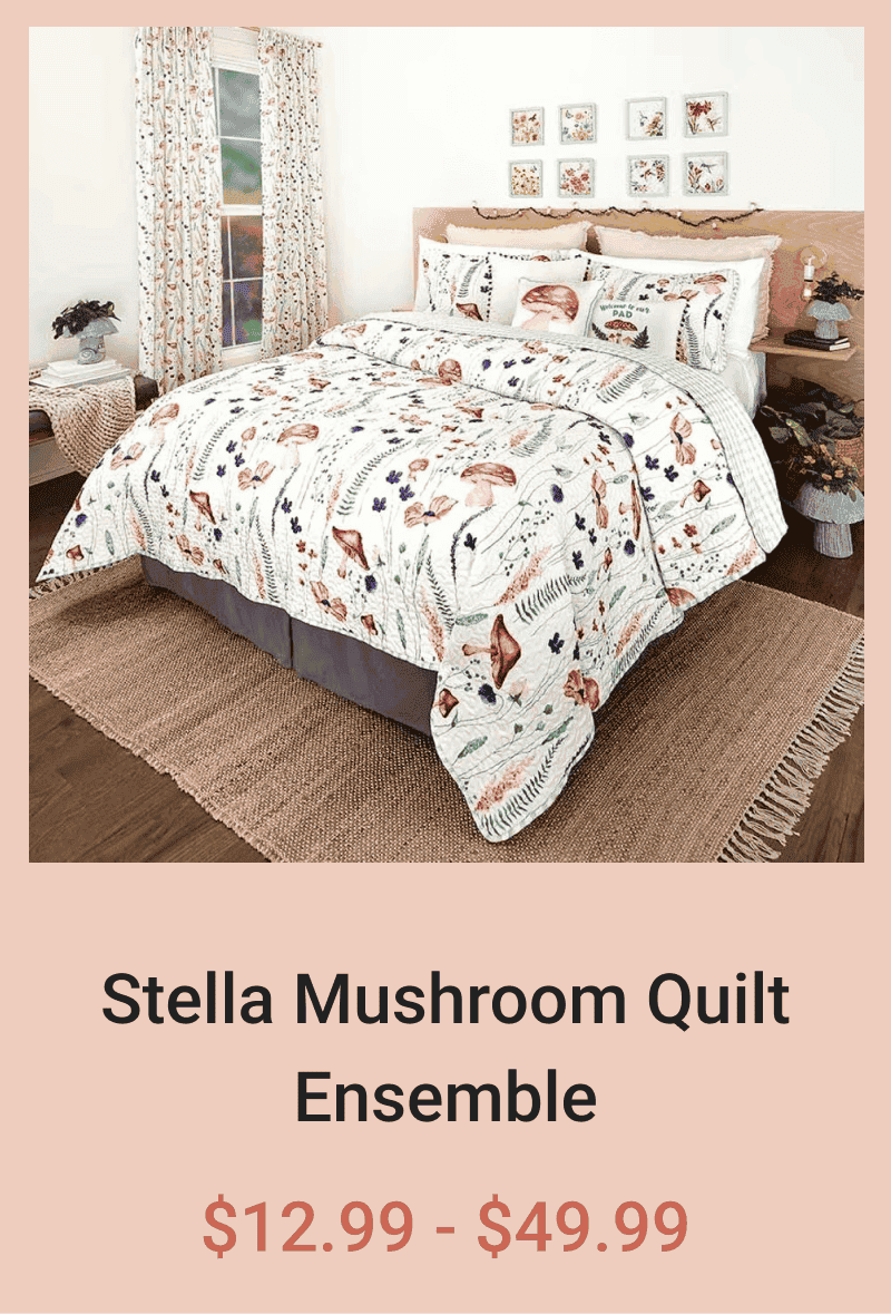 Stella Mushroom Quilt Ensemble