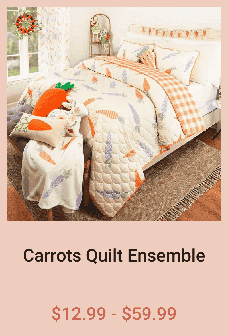 Carrots Quilt Ensemble