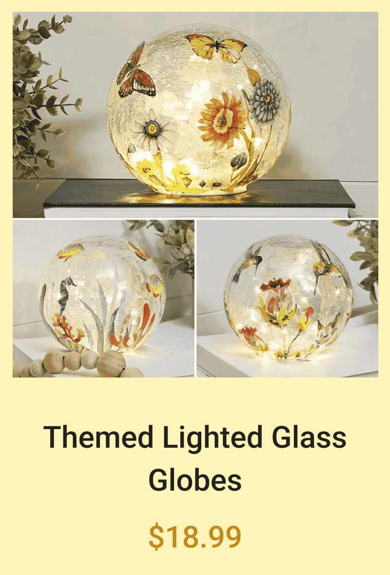 Themed Lighted Glass Globes