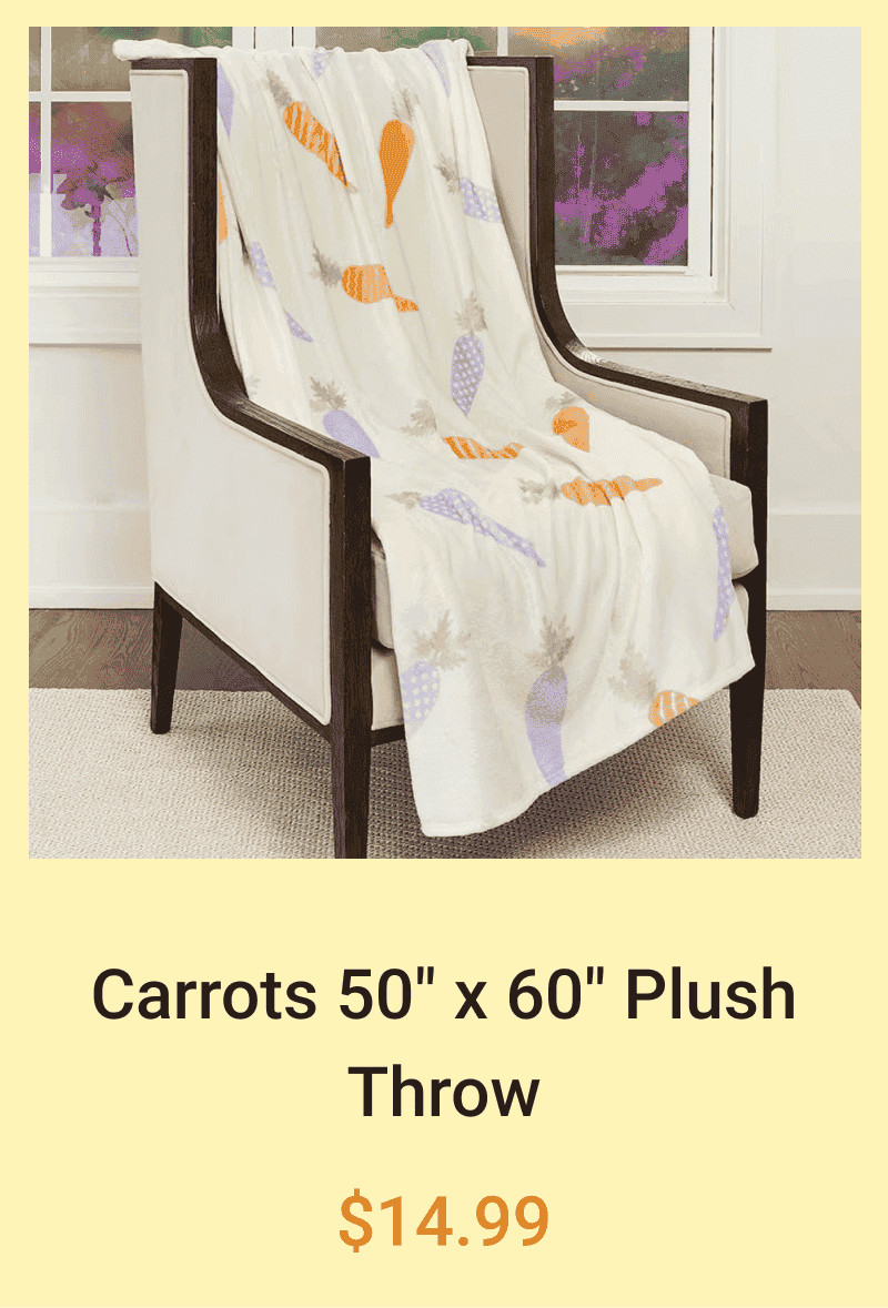 Carrots 50" x 60" Plush Throw