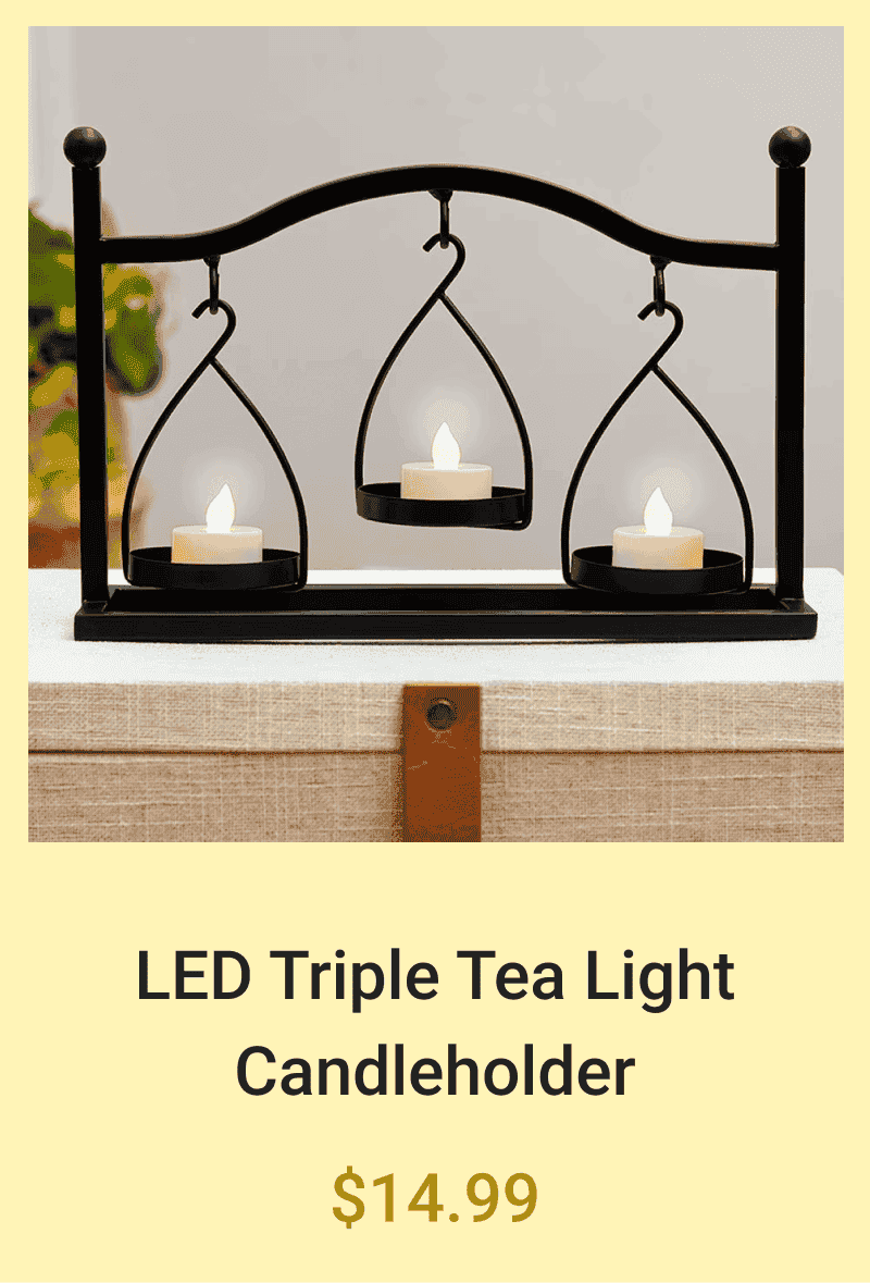 LED Triple Tea Light Candleholder