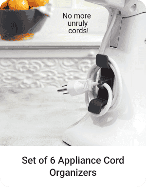 Set of 6 Appliance Cord Organizers