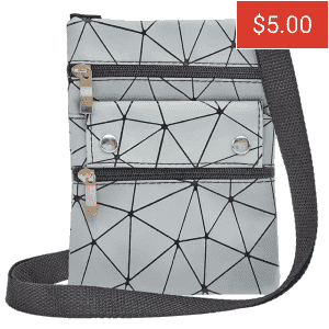 Grey and Black Crossbody Bag