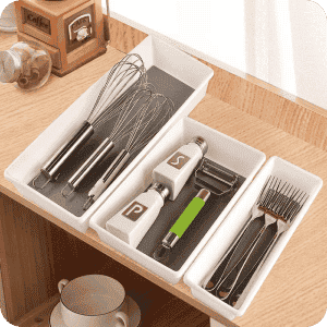 3-Pc. Drawer Bins with Anti-Skid Bases
