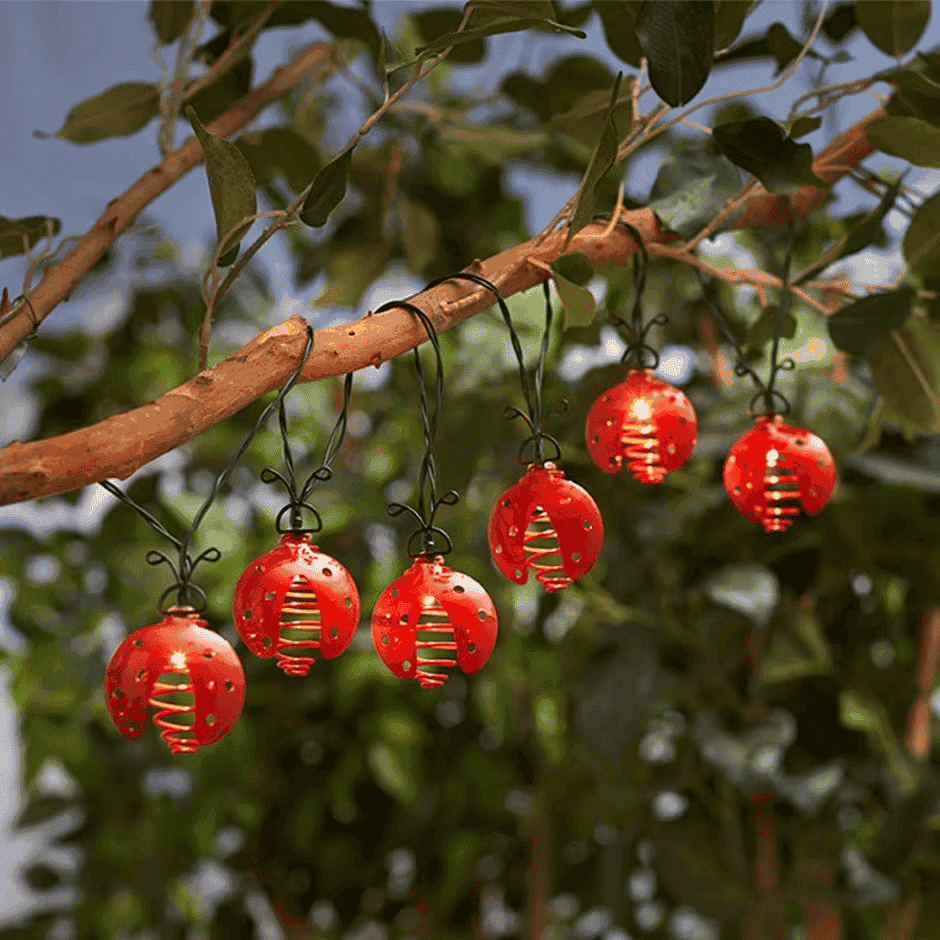 Solar Ladybug or Bee String Lights