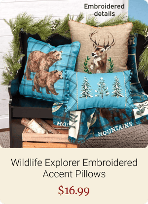 Wildlife Explorer Embroidered Accent Pillows