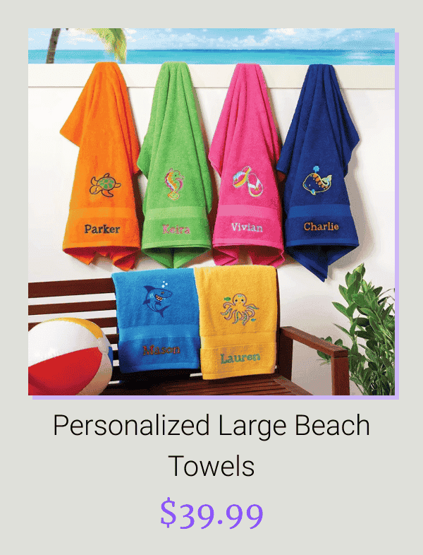 Personalized Large Beach Towels