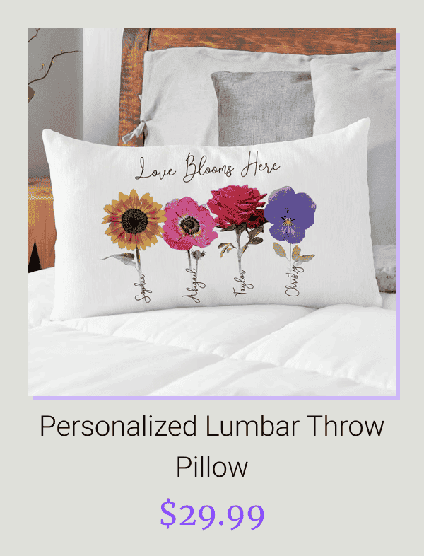 Personalized Lumbar Throw Pillow