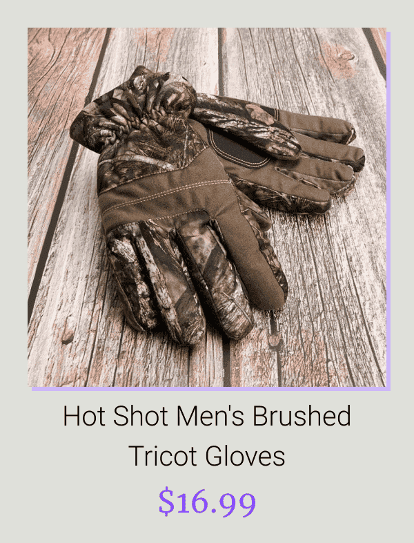 Hot Shot Men's Brushed Tricot Gloves