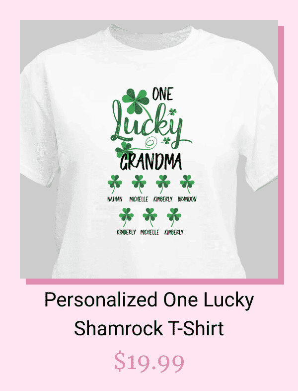 Personalized One Lucky Shamrock T-Shirt