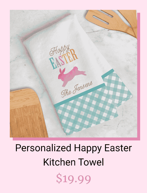 Personalized Happy Easter Kitchen Towel