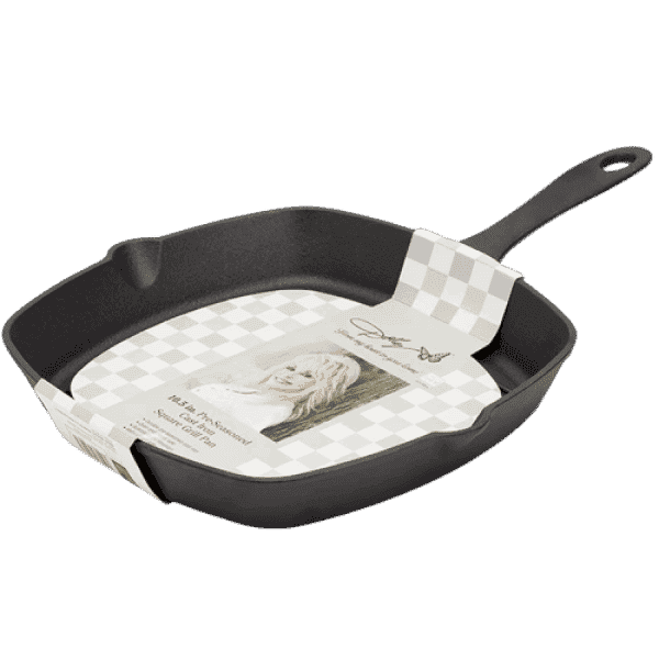 Dolly Preseasoned Cast Iron Square Grill Pan