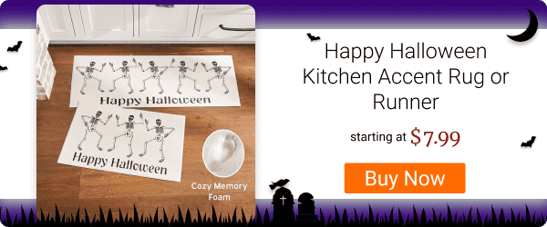 Happy Halloween Kitchen Accent Rug or Runner