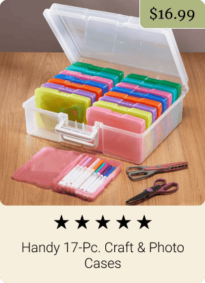 Handy 17-Pc. Craft & Photo Cases