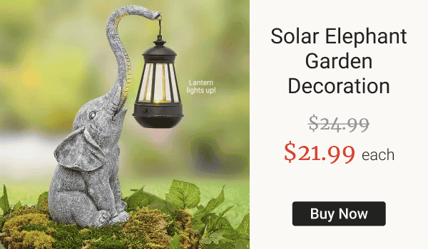 Solar Elephant Garden Decoration