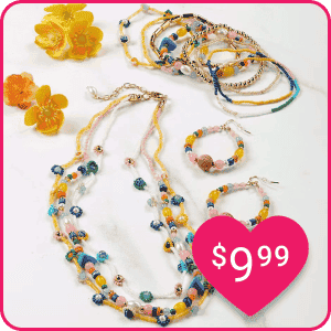 Spring Flower Beaded Jewelry