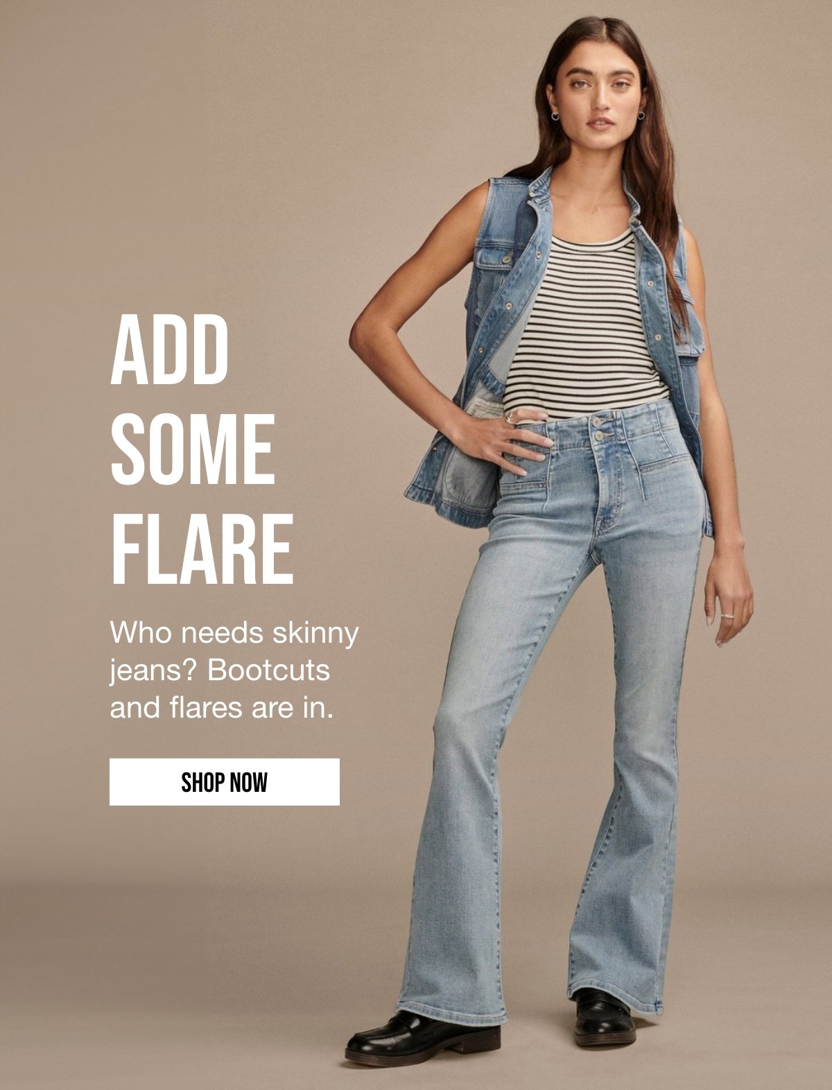 ADD SOME FLARE | Who needs skinny jeans? Bootcuts and flares are in. | SHOP NOW