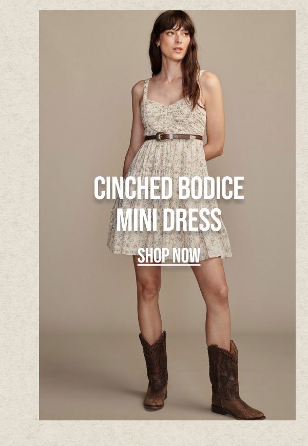 Cinched Bodice Mini Dress Shop Now