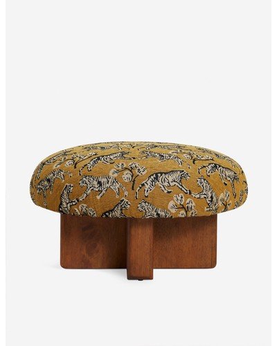 Dashell Ottoman by Sarah Sherman Samuel - Goldenrod Tiger