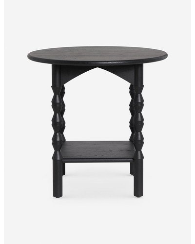 Topia Round Side Table by Ginny Macdonald - Black